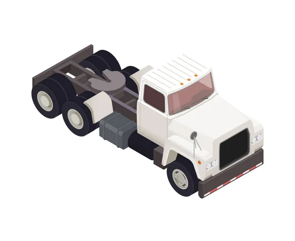 Isometric Trailer Truck Composition — Vector de stock