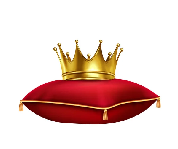 Kings Crown Pillow Composition — Vector de stock