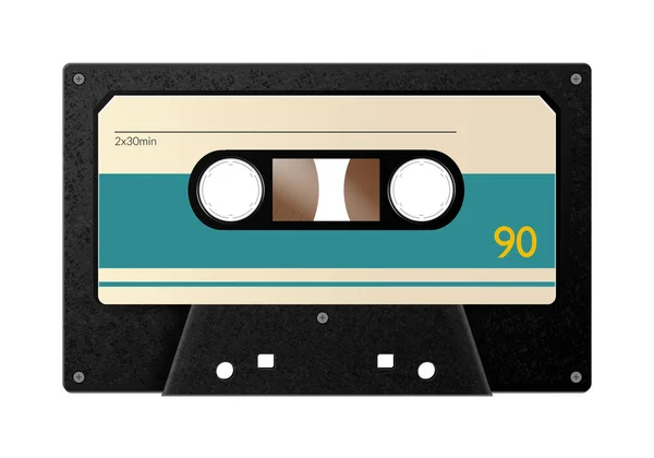 Vintage Cassette Realistische Samenstelling — Stockvector