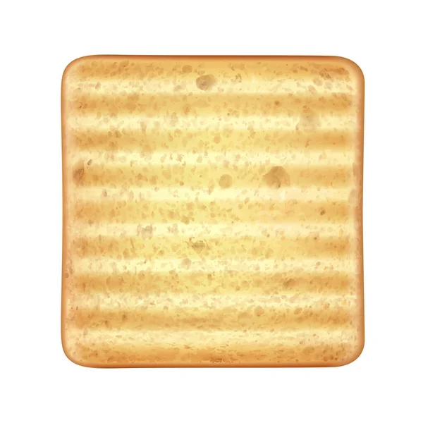 Striped Toast Slice Composition — Stock Vector