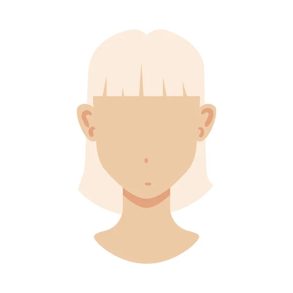 Blonde Female Haircut Composition — Vetor de Stock