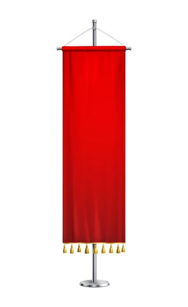 Red Pennant Tassel Composition — Stockvector