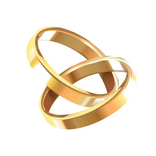 Chained Wedding Rings Composition — Stock vektor