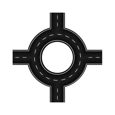 Road Circle Intersection Composition