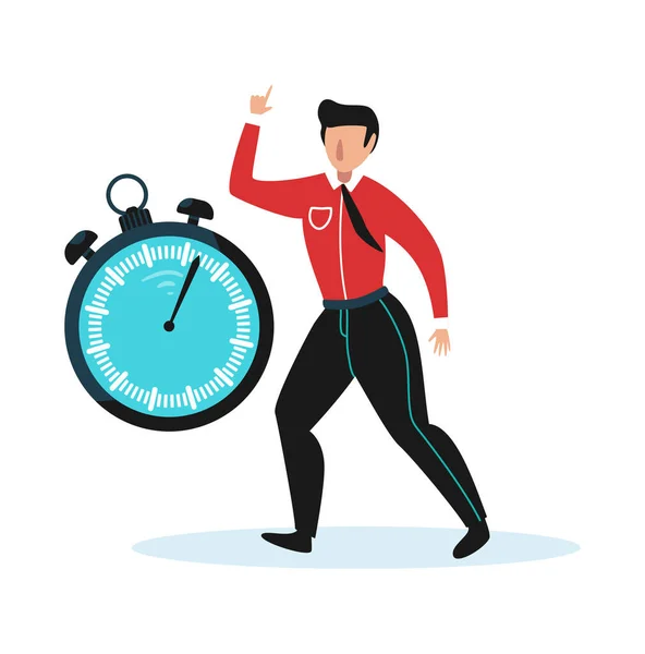 Time Management Stopwatch Composition — Stok Vektör