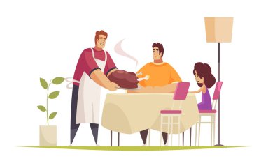 LGBT Family Dinner Composition