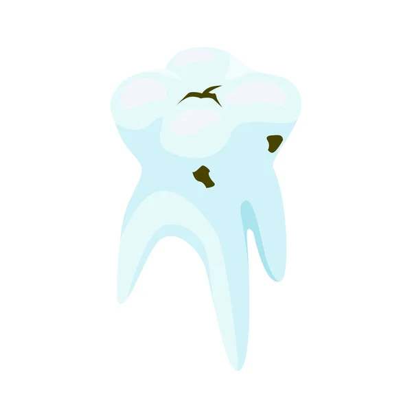 Damaged Tooth Isometric Composition — 图库矢量图片