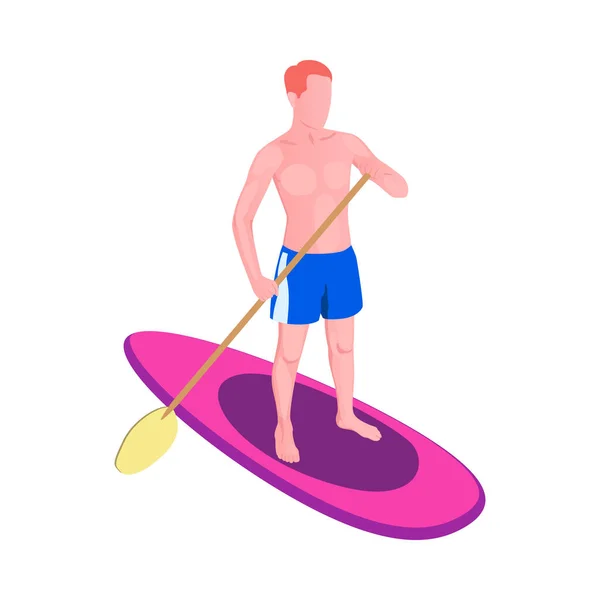 Rowing Water Sports Composition — стоковий вектор
