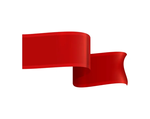 Composição de fita realista vermelha — Vetor de Stock