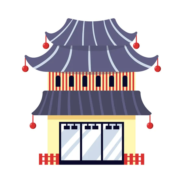 Pagoda House Japan Composition — Stock Vector
