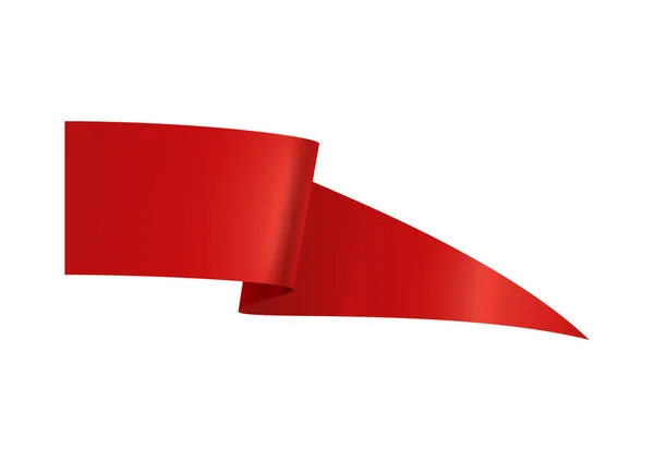 Red Triangle Ribbon Composition — Vettoriale Stock