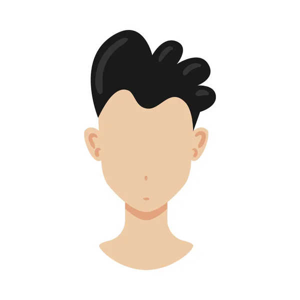 Brunette Male Haircut Composition — Vector de stock