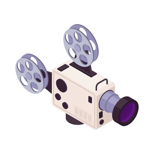 Film Projector Cinema Compositie — Stockvector