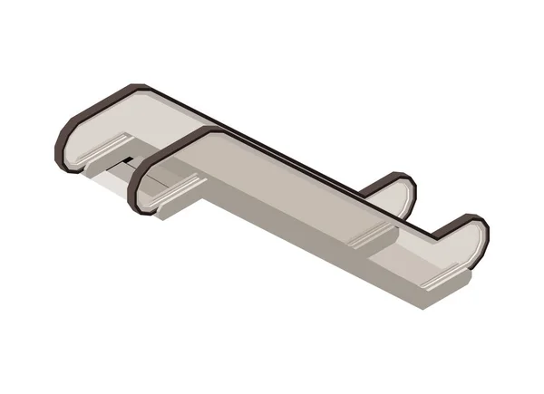 Rolltreppe Isometrische Zusammensetzung — Stockvektor