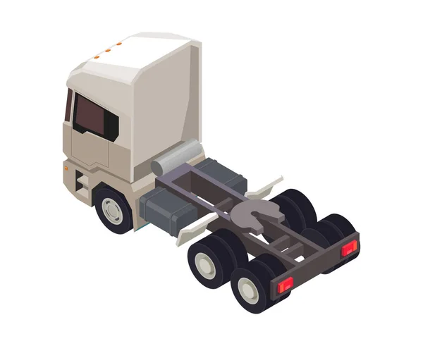 Ізометричний американський склад вантажівок — стоковий вектор