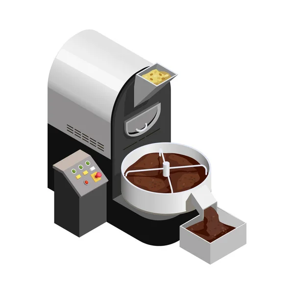Coffee Grinder Isometric Composition — Stock Vector