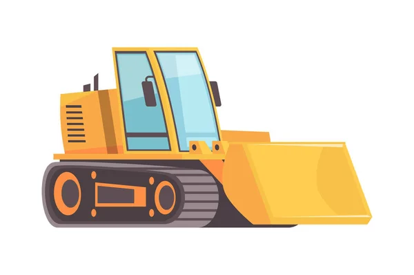 Geologist Bulldozer Vehicle Composition — Archivo Imágenes Vectoriales