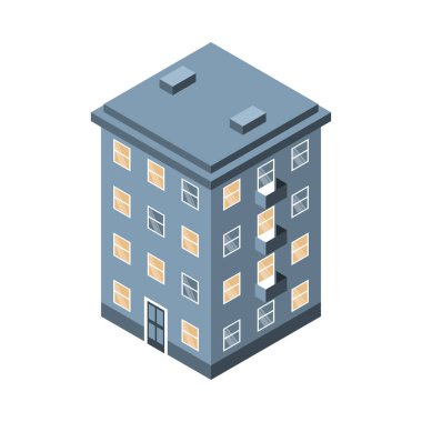 Daire Evi Isometric Bestesi