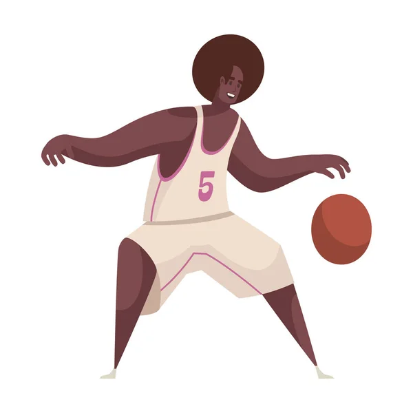 Ragazzo che gioca a basket Composizione — Vettoriale Stock