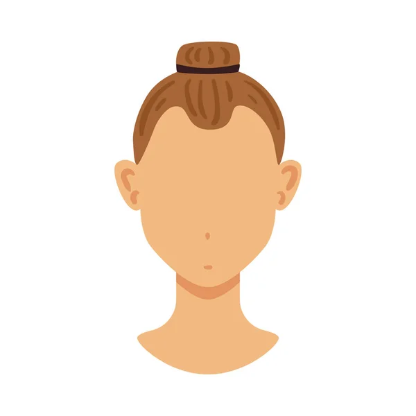 紧致的女性发型构图 — 图库矢量图片