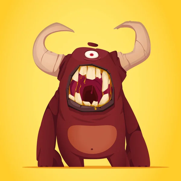 Ilustración de dibujos animados monstruo — Vector de stock