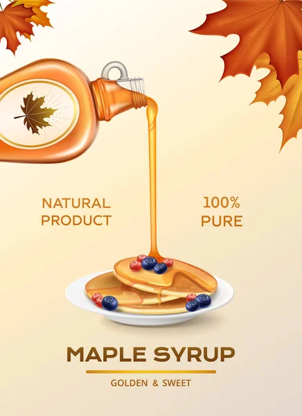 Maple Syrup Composition — Stockvektor