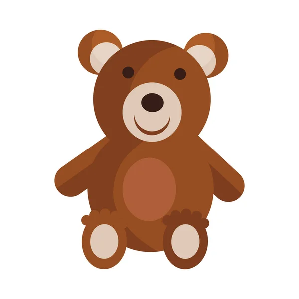 Teddy Bear Composição plana —  Vetores de Stock