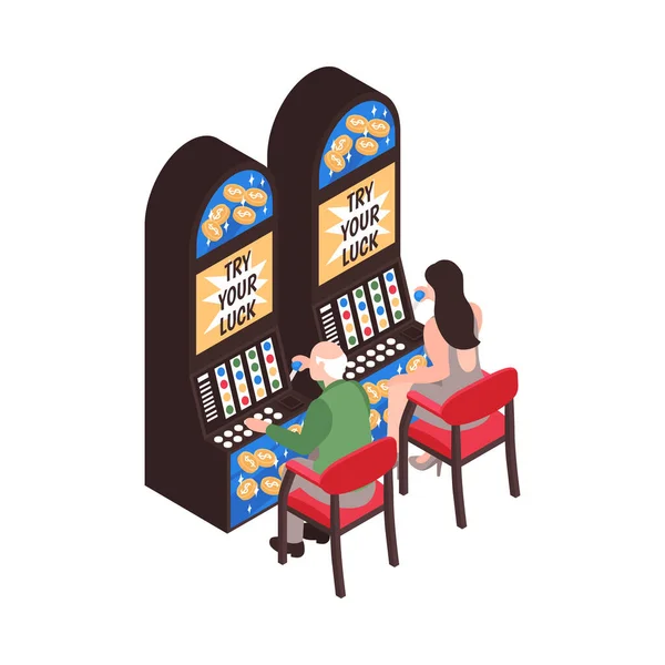 Casino Machines à sous Composition — Image vectorielle