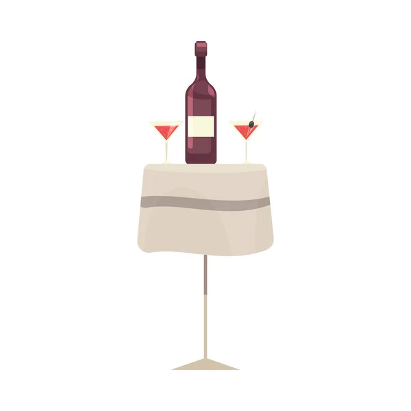 Sunulan Şarap Masası Kompozisyonu — Stok Vektör