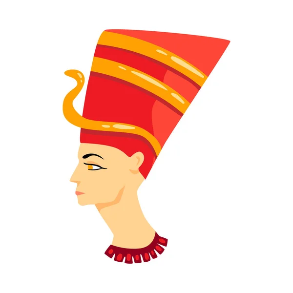 God Nefertiti Egypte Samenstelling — Stockvector