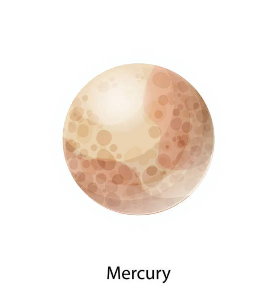 Složení Mercury Space Planet — Stockový vektor