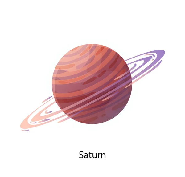 Saturnus Ruimte Planeet Samenstelling — Stockvector