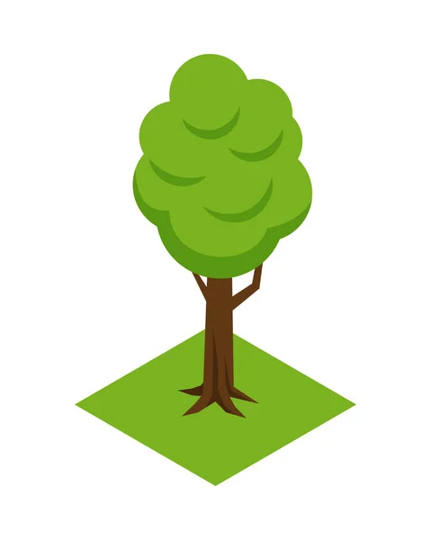 Tree City Isometrische samenstelling — Stockvector