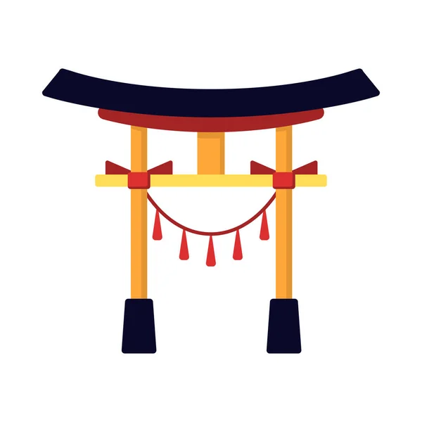 Porte de la Pagode Japon Composition — Image vectorielle
