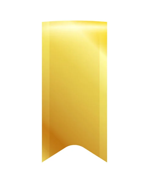 Gold Ribbon Pendant Composition — Stock Vector