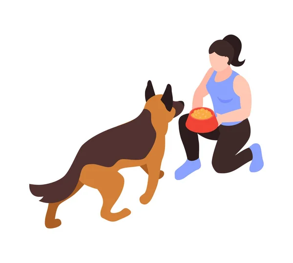 Alimentación de la composición del perro — Vector de stock