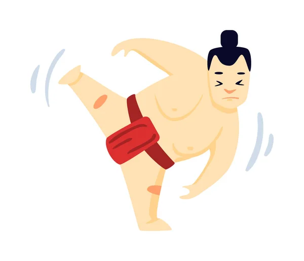 Sumo Fighter Japon Composition — Image vectorielle