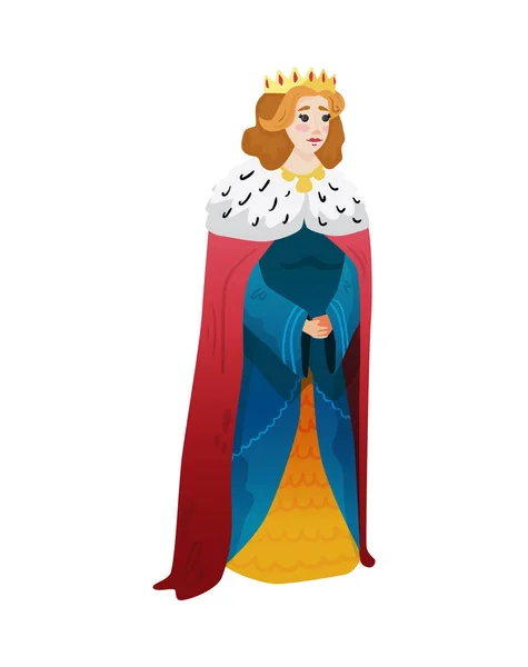 Composition du caractère médiéval de la reine — Image vectorielle