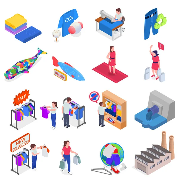 Snelle mode pictogram set — Stockvector