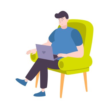 İnsanlar elektronik aygıtlar vektör illüstrasyonunu kullanarak izole edilmiş karalama tarzı insan karakterine sahip akıllı kompozisyon oluştururlar