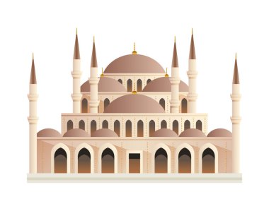 İstanbul hindi turizmi kompozisyonu ve boş arkaplan vektör resimlerinde izole görüntü