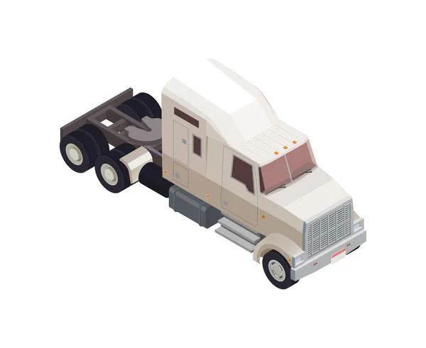 Trucks Trailers Transportation Isometric Composition Auto Transport Freight Isolated Icon — Archivo Imágenes Vectoriales