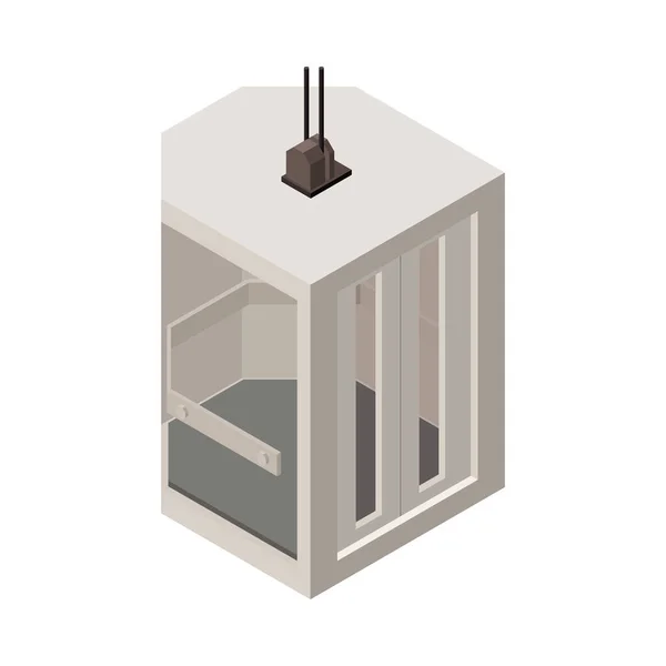 Elevator Lift Isometric Composition Isolated Image Accessibility Appliance Blank Background — 스톡 벡터
