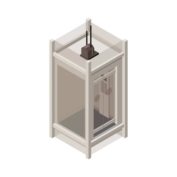 Elevator Lift Isometric Composition Isolated Image Accessibility Appliance Blank Background — Image vectorielle