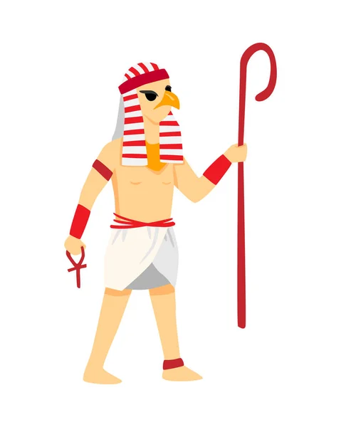 Egypt Composition Isolated Image Ancient Egyptian Character Blank Background Vector — Vector de stock