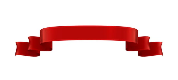 Fitas Vermelhas Composição Realista Com Imagem Colorida Isolada Forma Bobina — Vetor de Stock