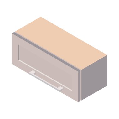 Mobilya izometrik kompozisyonu ve boş arkaplan vektör illüstrasyonunda tasarımcı mobilyalarının izole edilmiş görüntüsü