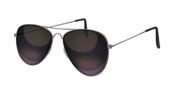 Sonnenbrille Realistische Komposition Mit Isoliertem Bild Der Fliegerbrille Auf Leerer — Stockvektor