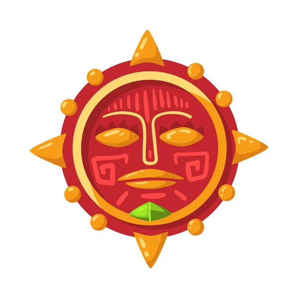 Civilisation Maya Composition Culture Avec Image Tribal Doodle Sur Fond — Image vectorielle