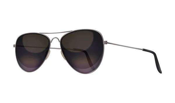 Óculos Sol Composição Realista Com Imagem Isolada Óculos Aviador Sobre — Vetor de Stock